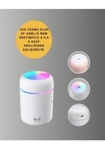 Taşınabilir Hava Nemlendirici – Renkli Işık ve USB Bağlantı fiyatları