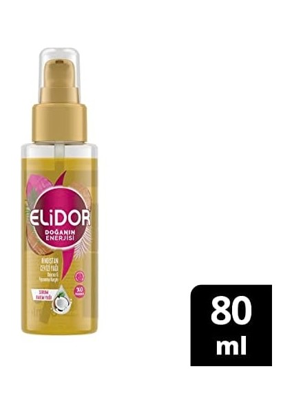 Elidor Güçlü Saç Uçları Için Hindistan Cevizi Saç Yağı 1 Paket (1 x 80 Ml) fiyatları