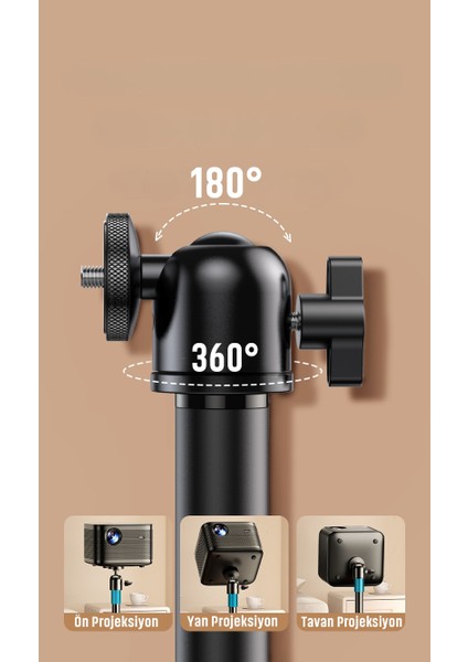 Projeksiyon Cihazı Standı Ayaklı Projeksiyon Vidalı-Gimbal Model Ayarlanabilir Yükseklik Tripod fırsatları
