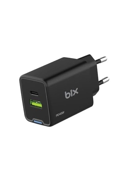 BX2P46G Gan Pd 45W Type-C ve Usb-A Qc 18W Çift Portlu Akım Korumalı Hızlı Şarj Cihazı (Siyah) modelleri