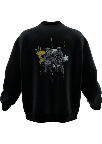 Türk Silahlı Kuvvetleri (Geçmişten Günümüze) Tasarımlı Rahat Kalıp Unisex Sweatshirt