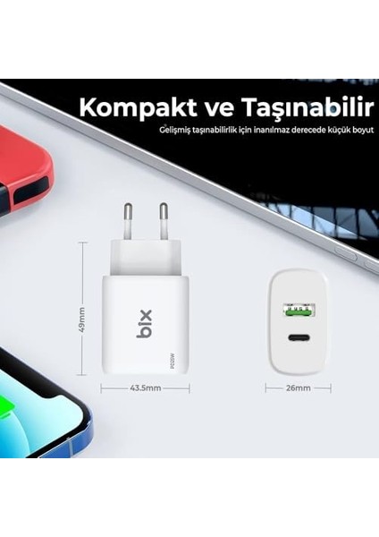ZH-2U41T 25W Pd 3.0 Type-C & Usb-A Çift Bağlantı Noktalı Hızlı Şarj Siyah,, 15/14/13/12/pro Max, iPad Air/pro ve Daha Fazlası ile Uyumlu fiyatları