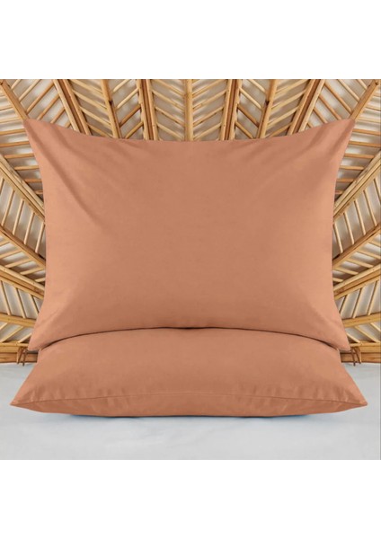 Soft Basic 2'li Yastık Kılıfı - Karamel - 50X70 cm