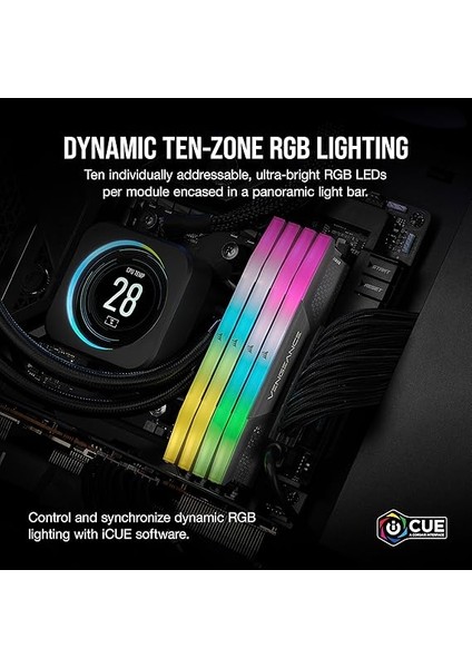 Vengeance Rgb 32GB (2 x 16GB) Ddr5 6000 CL28-36-36-96 1.40V Intel Xmp & Amd Expo - Gri (CMH32GX5M2B6000Z28) fırsatları