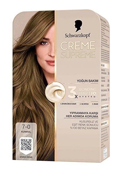 3 Adet Creme Supreme Saç Boyası 7-0 Kumral