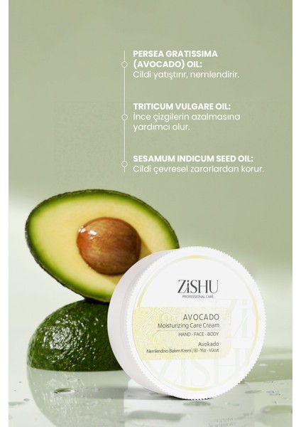 ZİSHU Avokado Nemlendirici Krem – El, Yüz ve Vücut - 175ml