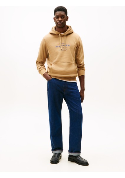 Kapüşon Yaka Kahve Erkek Sweatshırt MW0MW40864GV7_OVAL Graphıc Hoodıe