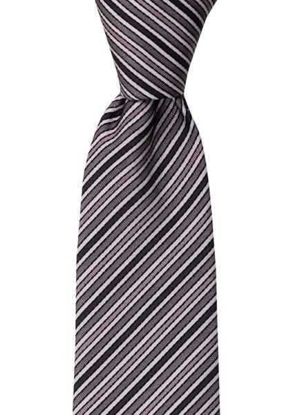 Gri Beyaz Çizgili 8 cm Genişliğinde Kravat fiyatları