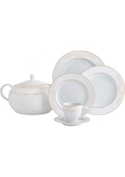 Fodis Güral Porselen Tolstoy 84 Parça Yemek Takımı modelleri