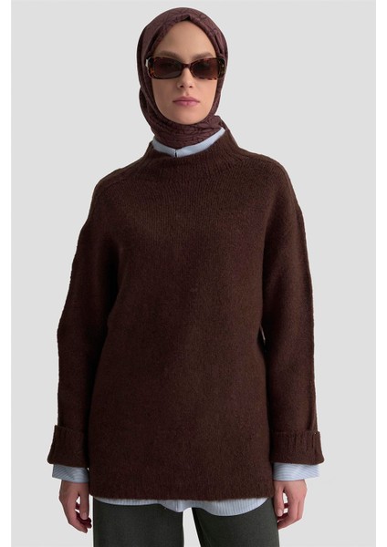 Düz Triko 25KD6001 Kahverengi modelleri