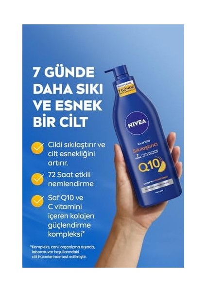 Nivea Q10 Sıkılaştırıcı Vücut Bakım Sütü Kuru Cilt 400ML ve Vücut Losyonu Normal Cilt 400ML, C Vitam fiyatları