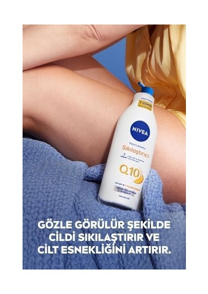 Nivea Q10 Sıkılaştırıcı Vücut Bakım Sütü Kuru Cilt 400ML ve Vücut Losyonu Normal Cilt 400ML, C Vitam modelleri