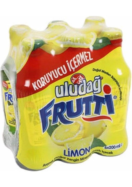Uludağ Frutti Limonlu Soda 200 ml 6&apos;lı Paket fiyatları
