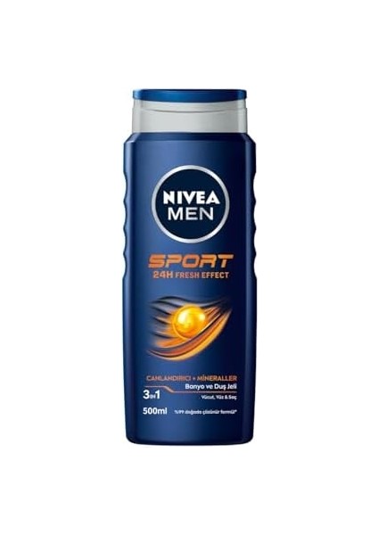 Nıvea Men Erkek Sports Duş Jeli, 500 Ml, 3ü 1 Arada Kullanım, Vücut, Yüz ve Saç, 24 Saat Ferahlık, Enerji Veren Koku modelleri