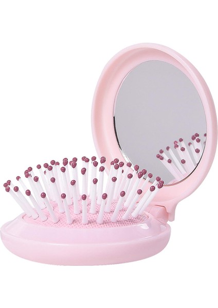 Xspring Saç Fırçası, 1 Adet Katlanabilir Seyahat Aynalı Mini Saç Tarağı, Portatif Pop Up Cep Saç Fırçası, Masaj Özellikli Hava Yastıklı Tarağı, Kadınlar ve Kızlar Için (Pembe) fiyatları