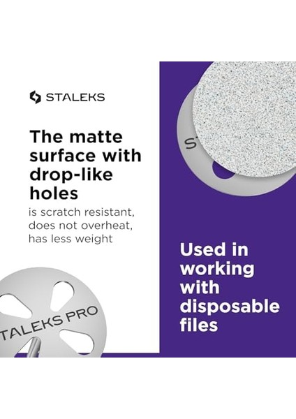 Staleks Pododisc 25 mm Pediküre+5 Yedek Dosya 180 Grit Profesyonel Ev Kullanımı Paslanmaz Çelik (Pdset-25)