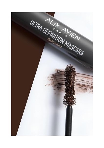 Alıx Avıen Dolgun Kirpik, Kıvrım ve Hacim Verici Kalıcı Etkili Kahverengi Maskara-Ultra Definiton Mascara Brown fiyatları