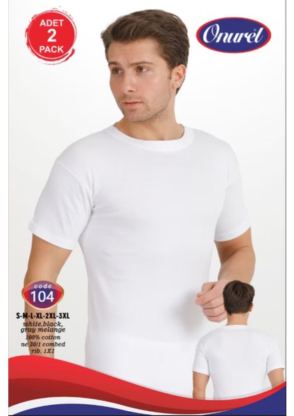 Sıfır Yaka Yarim Kol Erkek Atlet-2 Adet