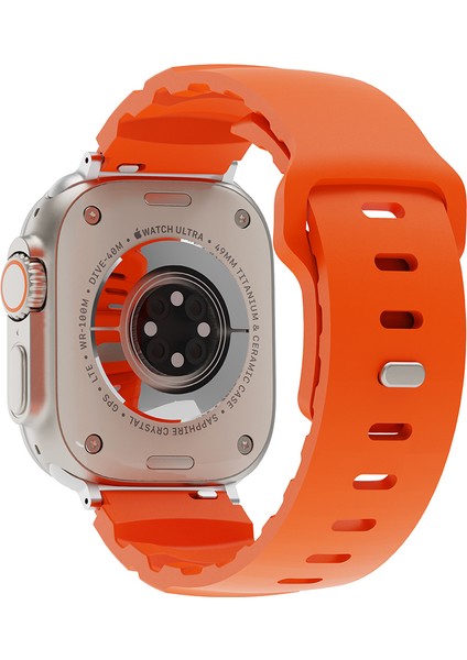 Apple Watch Seri 10-11 (46MM) Kordon 2/3/4/5/6/se/7/8/9 (44-45-49MM) KD-143 Silikon Kordon