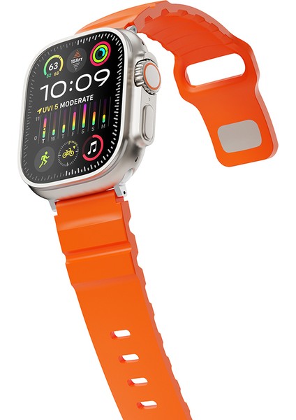 Apple Watch Seri 10-11 (46MM) Kordon 2/3/4/5/6/se/7/8/9 (44-45-49MM) KD-143 Silikon Kordon modelleri