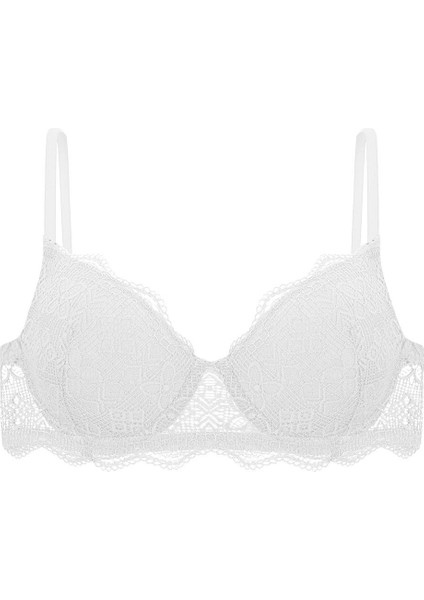 Anna 2736 Dantelli Dekolte Sütyen ve Külot Takımı- Dolgusuz Ekru modelleri