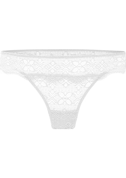 Anna 2736 Dantelli Dekolte Sütyen ve Külot Takımı- Dolgusuz Ekru