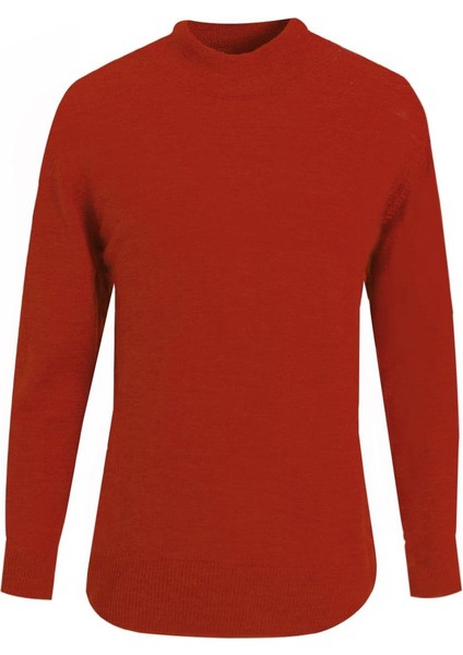 Kırmızı Yarım Balıkçı Triko Kazak modelleri