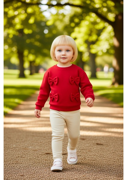 Kız Çocuk Pamuklu Nakışlı Oversize Bisiklet Yaka Örme Takım Kaliteli Şık Rahat modelleri