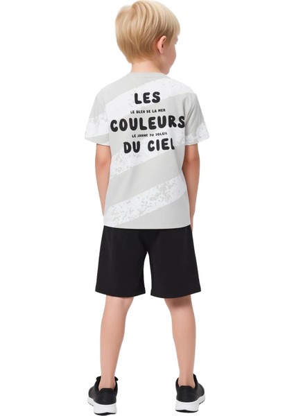 Erkek Çocuk Pamuklu Günlük T Shirt ve Şort Ikili Takım Kaliteli Şık Rahat Günlük indirimleri