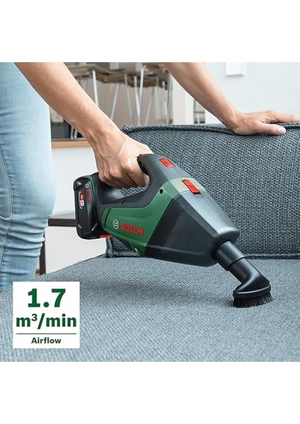 Akülü Elektrikli Süpürge Universalvac 18 (2,5 Ah Akü, 18 Volt Sistem, Kartonda), Yeşil indirimleri