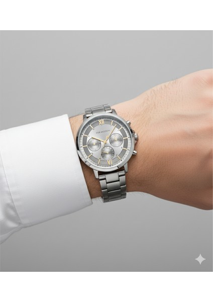 Erkek Kol Saati Gri Renk, Gri Kadran - Şık Metal Kordon, 2 Yıl Garantili modelleri