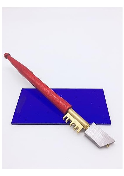 Profesyonel Ağır Hizmet Elmas Uç Cam Kesici - Pirinç Snapper - Ahşap Sap modelleri