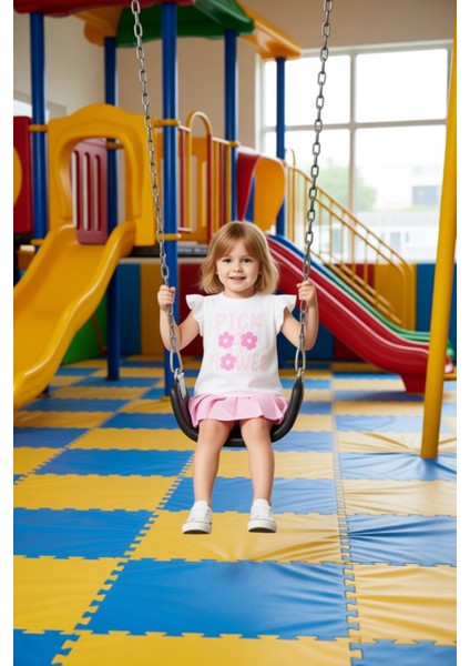 Kız Çocuk Pamuklu Kısa Kollu Üst ve Pileli Etek Takımı Kaliteli Şık Rahat Günlük modelleri