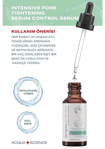 Perfection Sivilce Önleyici, Siyah Nokta ve Gözenek Karşıtı Arındırıcı Cilt Bariyeri Güçlendirici Bakım Serumu (%5 Niacinamide +%1 Zinc) 30ML, Akneli, Yağlı Ciltler Için Sebum Dengeleyici indirimleri