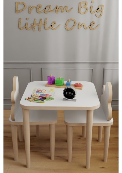 Çocuk Masası Çocuk Masa Sandalye Takımı Oyun Aktivite Masası Silinebilir Yüzey 2- 5 Yaş fırsatları