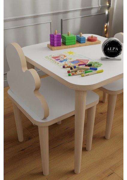 Çocuk Masası Çocuk Masa Sandalye Takımı Oyun Aktivite Masası Silinebilir Yüzey 2- 5 Yaş indirimleri