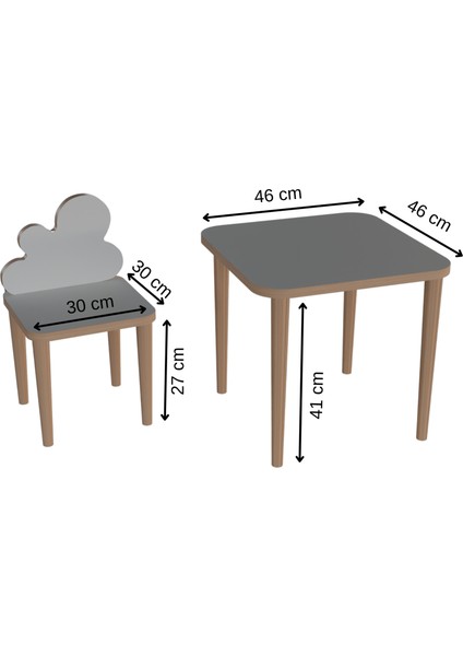 Çocuk Masası Çocuk Masa Sandalye Takımı Oyun Aktivite Masası Silinebilir Yüzey 2- 5 Yaş