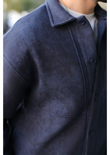 Lacivert Içi Polarlı Gömlek Ceket E6767 modelleri