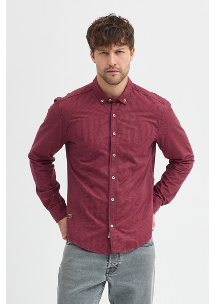 Erkek Pitikare Melanj Desenli Regular Fit Uzun Kollu Gömlek modelleri