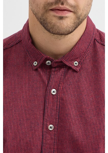 Erkek Pitikare Melanj Desenli Regular Fit Uzun Kollu Gömlek fırsatları