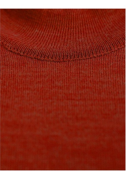 Kırmızı Yarım Balıkçı Triko Kazak indirimleri