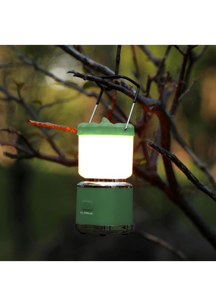 Cl8 Şarjlı Kamp Feneri  Balkabağı Formunda Asılabilir Işık, Iki Renkli Aydınlatma