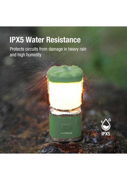 Cl8 Şarjlı Kamp Feneri  Balkabağı Formunda Asılabilir Işık, Iki Renkli Aydınlatma