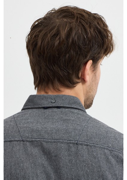 Erkek Pitikare Melanj Desenli Regular Fit Uzun Kollu Gömlek indirimleri