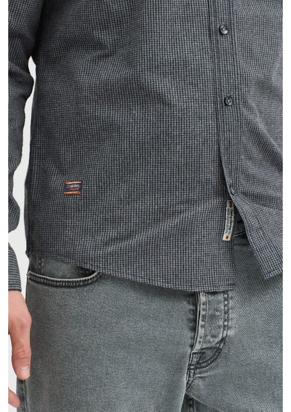 Erkek Pitikare Melanj Desenli Regular Fit Uzun Kollu Gömlek