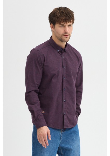 Erkek Pitikare Melanj Desenli Regular Fit Uzun Kollu Gömlek fiyatları
