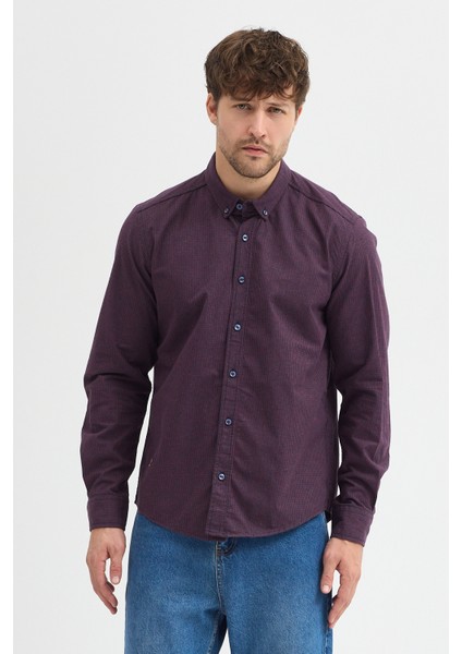 Erkek Pitikare Melanj Desenli Regular Fit Uzun Kollu Gömlek modelleri