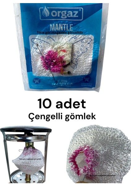 Çengelli Lüks Lamba Gömleği Çengelli Lüksü Fitili Küçük Tüp Kamp Lamba Gömlek Fitil 10 Adet