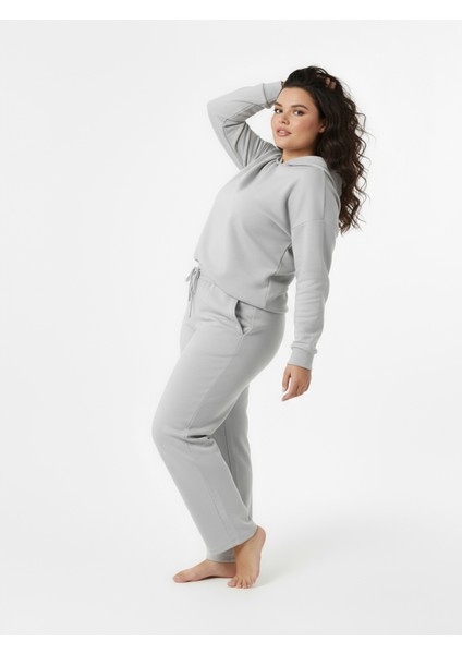 Düz Paça Büyük Beden Eşofman Altı Gri 2016 modelleri