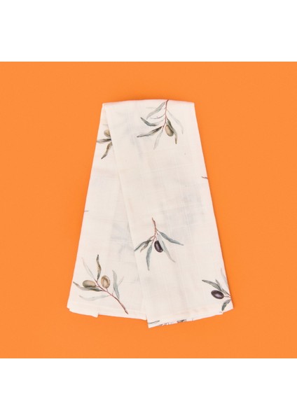 Soft Müslin Zeytin Desenli Kurulama Bezi - Beyaz - 40X60 cm modelleri